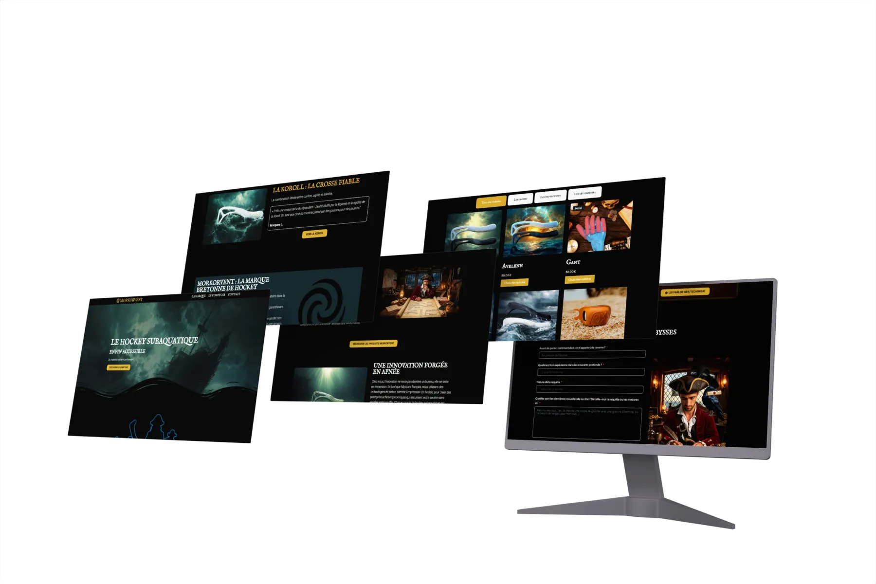Le site Morkorvent sur ordinateur